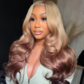 LIVIA Full Size? 13x6 HD Lace Frontal Blonde Pink Brown Loose Body Wave Wig