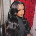 LIVIA Full Size? Glueless 5x5 HD Lace Loose Body Wave Wig Natural Black All Pre Styled Wig