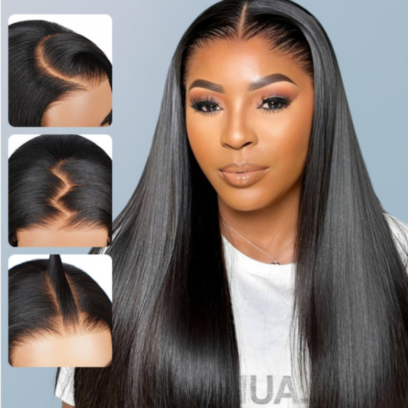 LIVIA Full Size? 13x4 HD Lace Frontal All Pre Styled Straight Natural Black Wig