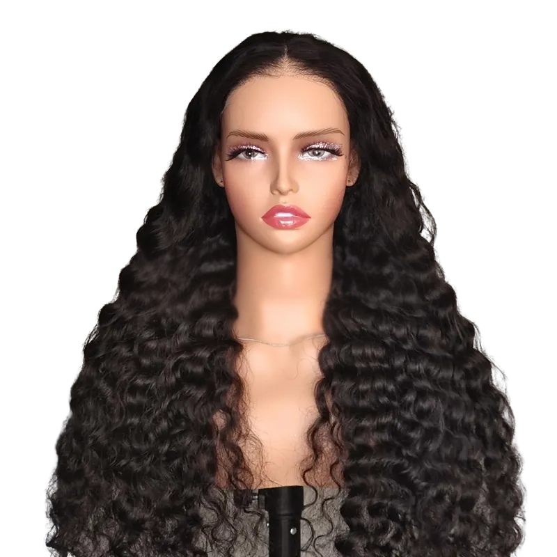LIVIA Full Size™ Glueless 5x5 HD Lace Loose Deep Wave Wig Natural Black All Pre Styled Wig