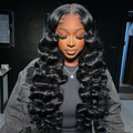 LIVIA Full Size™ Glueless 5x5 HD Lace Loose Deep Wave Wig Natural Black All Pre Styled Wig