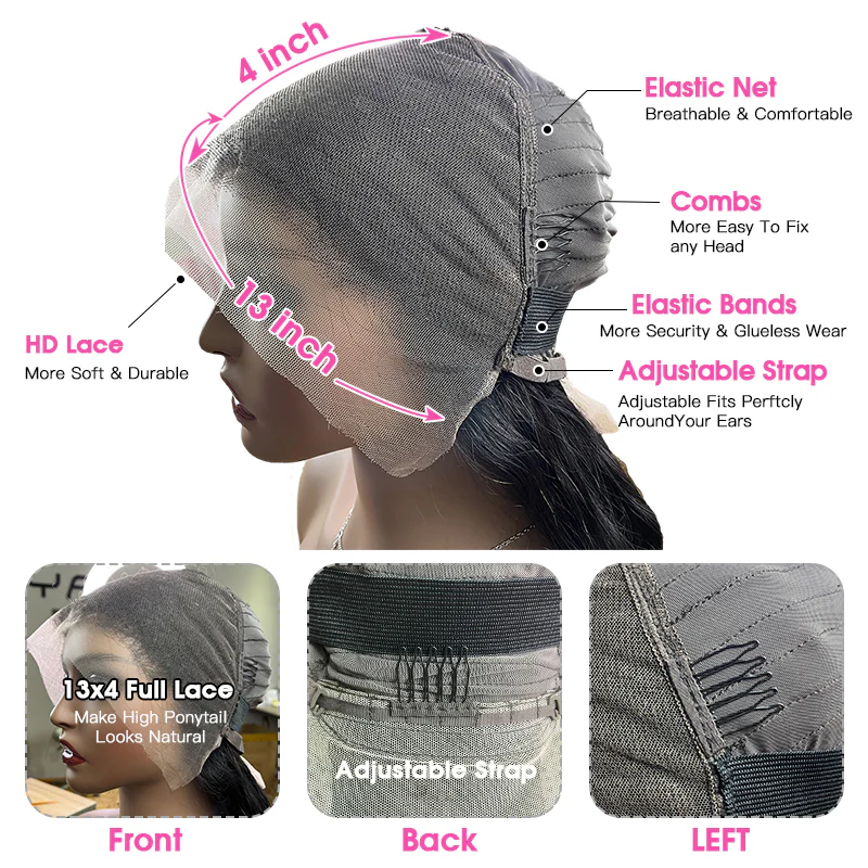 LIVIA 3 PCS 13x4 HD Lace Frontal Straight All Pre Styled Color Wig Wholesale Package Deal