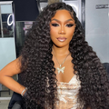 LIVIA Full Size? Glueless 5x5 HD Lace Water Wave Wig Natural Black All Pre Styled Wig