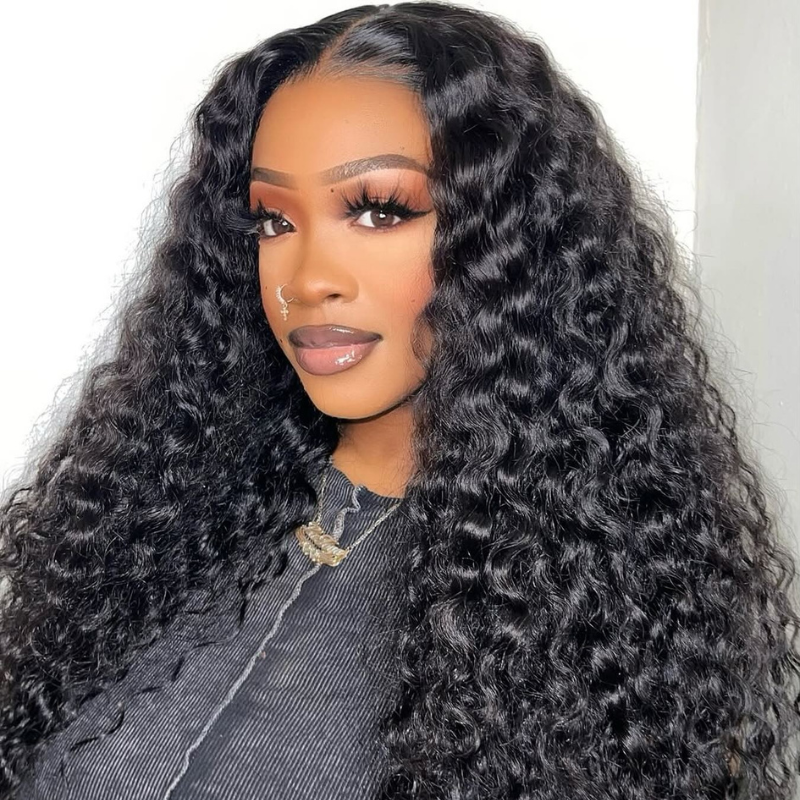 LIVIA Full Size? Glueless 5x5 HD Lace Water Wave Wig Natural Black All Pre Styled Wig
