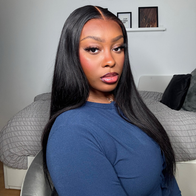 LIVIA Full Size? 13x4 HD Lace Frontal All Pre Styled Straight Natural Black Wig