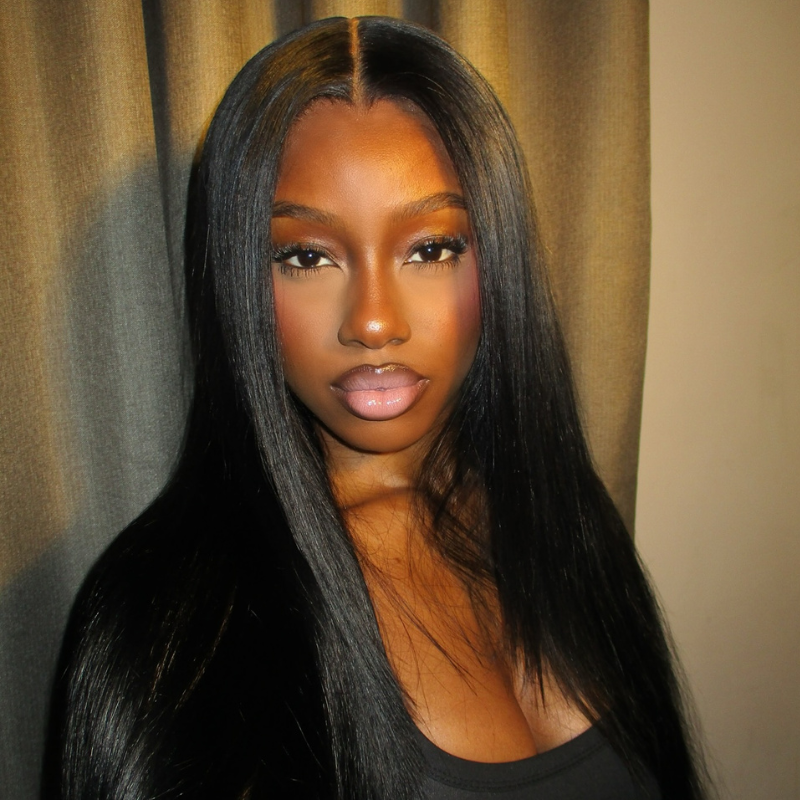 LIVIA Full Size? 13x4 HD Lace Frontal All Pre Styled Straight Natural Black Wig