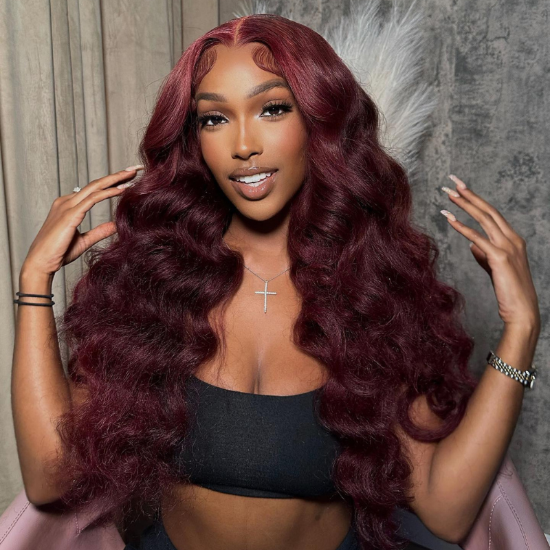 LIVIA 99J Full Size? 13x6 HD Lace Frontal Loose Deep Wave All Pre Styled Human Hair Wig