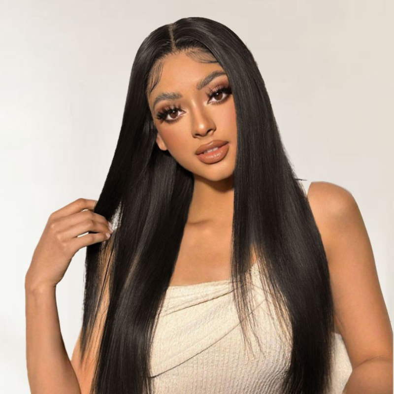 LIVIA Full Size? 13x4 HD Lace Frontal All Pre Styled Straight Natural Black Wig