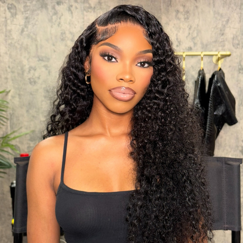LIVIA Full Size? 13x6 HD Lace Frontal All Pre Styled Curly Natural Black Wig