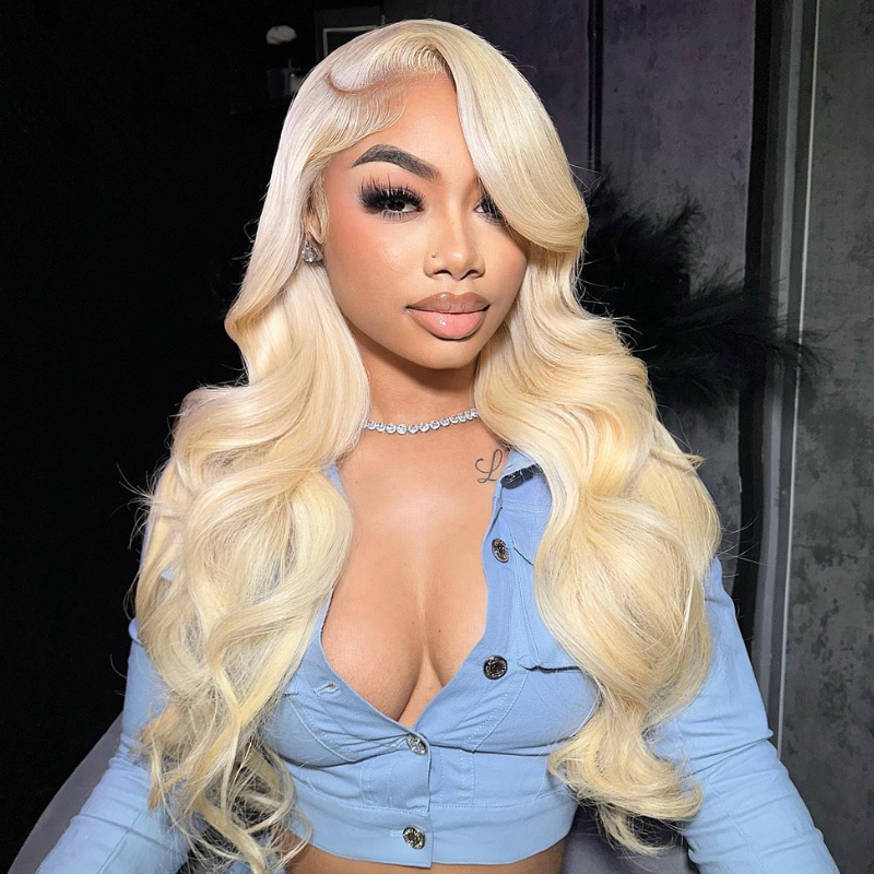 LIVIA 5x5 HD Lace Closure 613 Blonde Loose Body Wave & Straight Pre Bleached Knots Human Hair Wigs