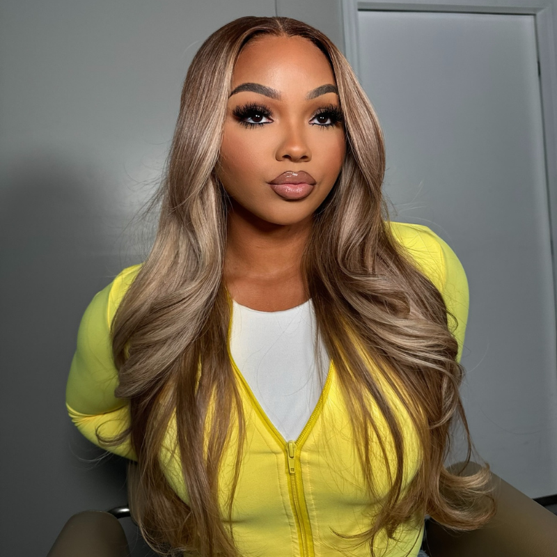 LIVIA Full Size? 13x6 HD Lace Frontal Stylist Hairstyles Three Balayage Highlight All Pre Styled Wig