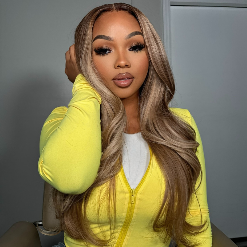 LIVIA Full Size? 13x6 HD Lace Frontal Stylist Hairstyles Three Balayage Highlight All Pre Styled Wig