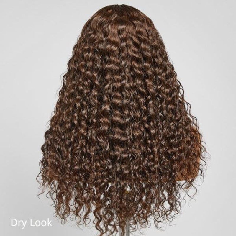 LIVIA Full Size™ 13x6 HD Lace Frontal All Pre Styled Water Wave Dark Chocolate Brown Wig