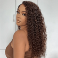LIVIA Full Size™ 13x6 HD Lace Frontal All Pre Styled Water Wave Dark Chocolate Brown Wig