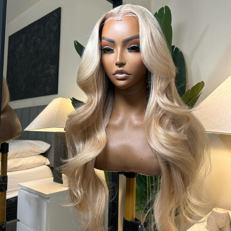 LIVIA 5x5 HD Lace Closure 613 Blonde Loose Body Wave & Straight Pre Bleached Knots Human Hair Wigs