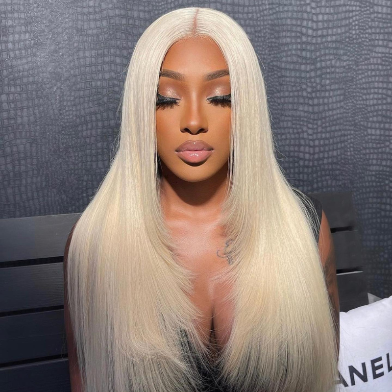 LIVIA 5x5 HD Lace Closure 613 Blonde Loose Body Wave & Straight Pre Bleached Knots Human Hair Wigs