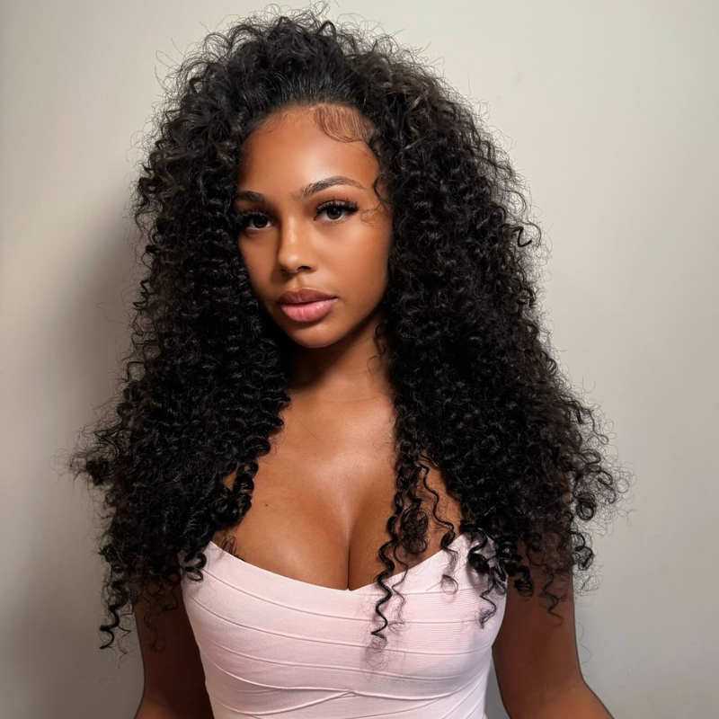 LIVIA Full Size? Spiral Deep Wave 13x6 HD Lace Frontal Human Hair All Pre Styled Wig