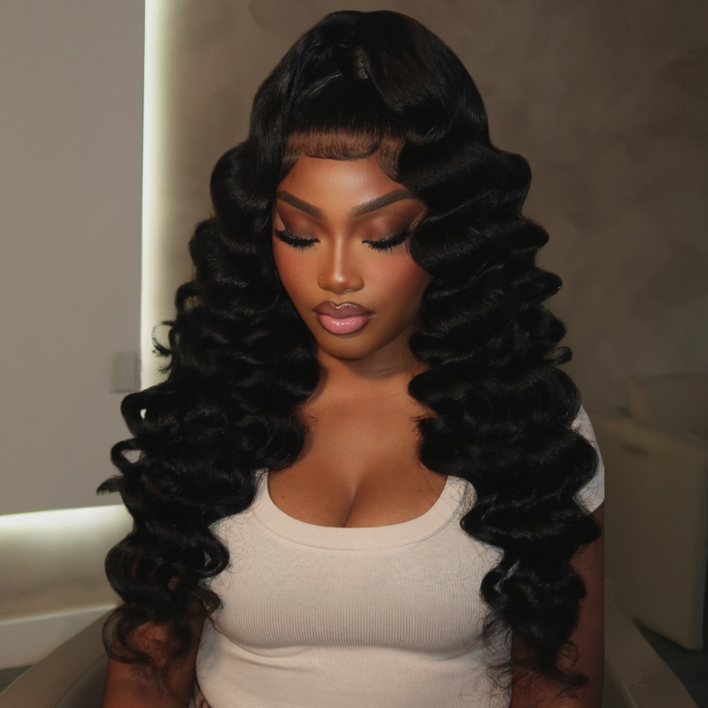 LIVIA 13x4 HD Lace Frontal  Loose Deep Wave Full Size™ Human Hair All Pre Styled Wig