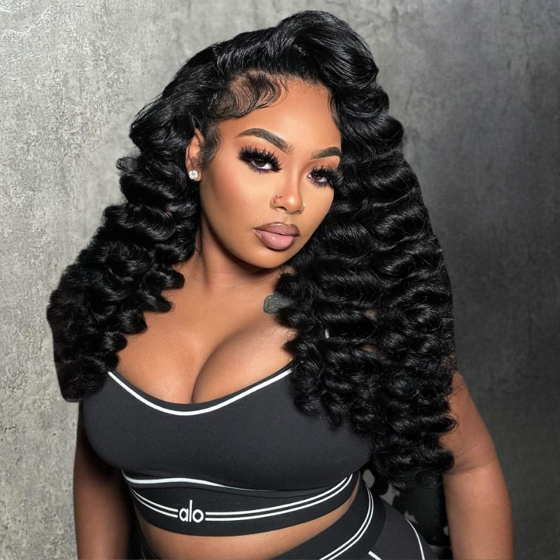 LIVIA 13x4 HD Lace Frontal  Loose Deep Wave Full Size™ Human Hair All Pre Styled Wig