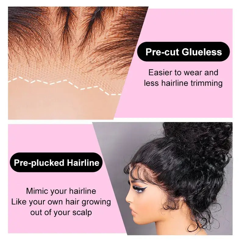 LIVIA 360 HD Lace Invisi Drawstring Wear Go Pre-Bleached Pre Cut Lace Glueless Straight Wig