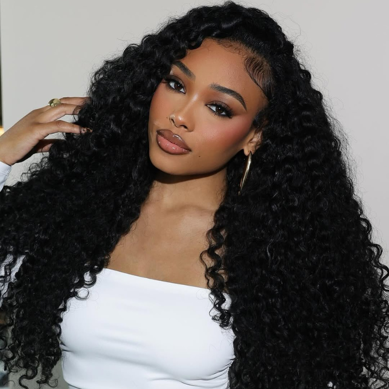 LIVIA Full Size? Spiral Deep Wave 13x4 HD Lace Frontal Human Hair All Pre Styled Wig