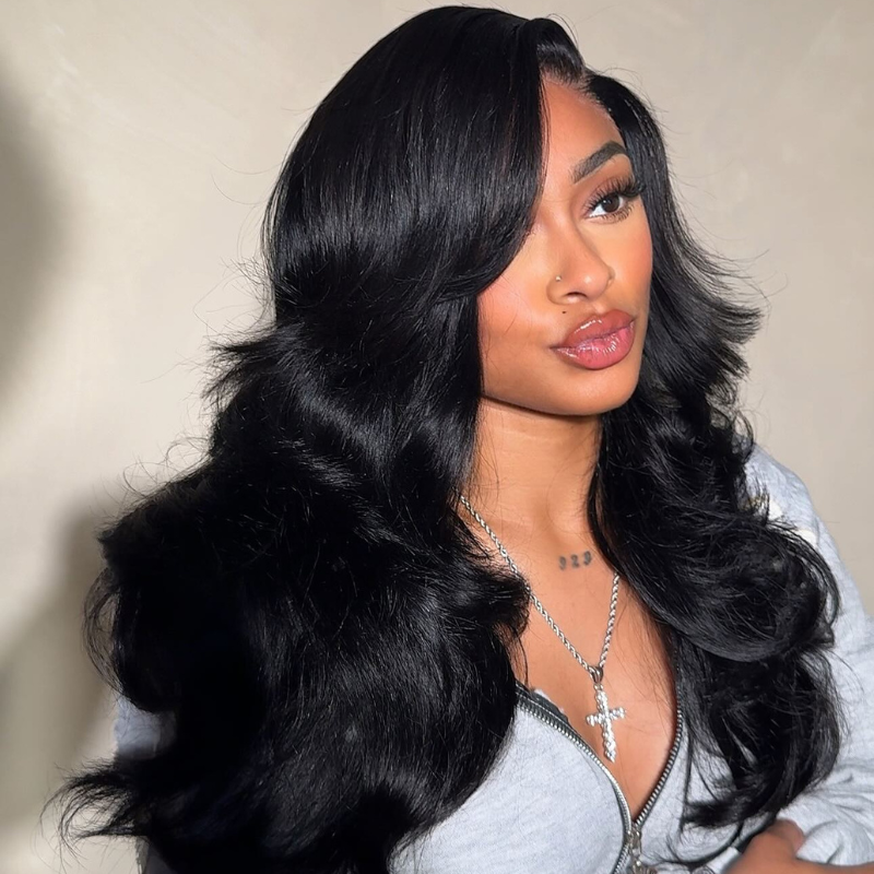 LIVIA Full Size? Body Wave 13x6 HD Lace Frontal Natural Black All Pre Styled Wig