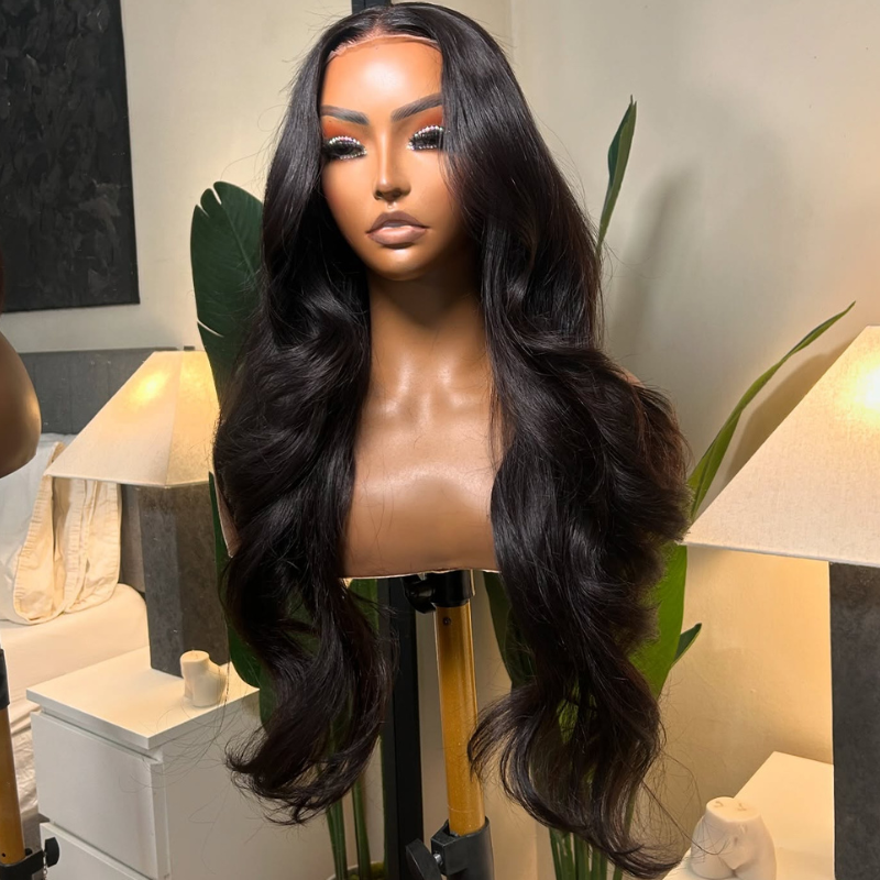 LIVIA Full Size? Body Wave 13x6 HD Lace Frontal Natural Black All Pre Styled Wig