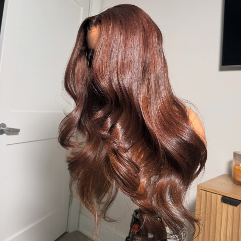 LIVIA Full Size? 5x5 HD Lace Body Wave Dark Chocolate Brown All Pre Styled Wig