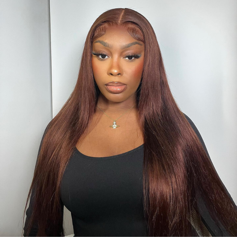 LIVIA Full Size? 5x5 HD Lace Body Wave Dark Chocolate Brown All Pre Styled Wig
