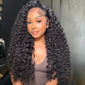 LIVIA 13x4 HD Lace Frontal Spiral Deep Wave Natural Black Human Hair Wig