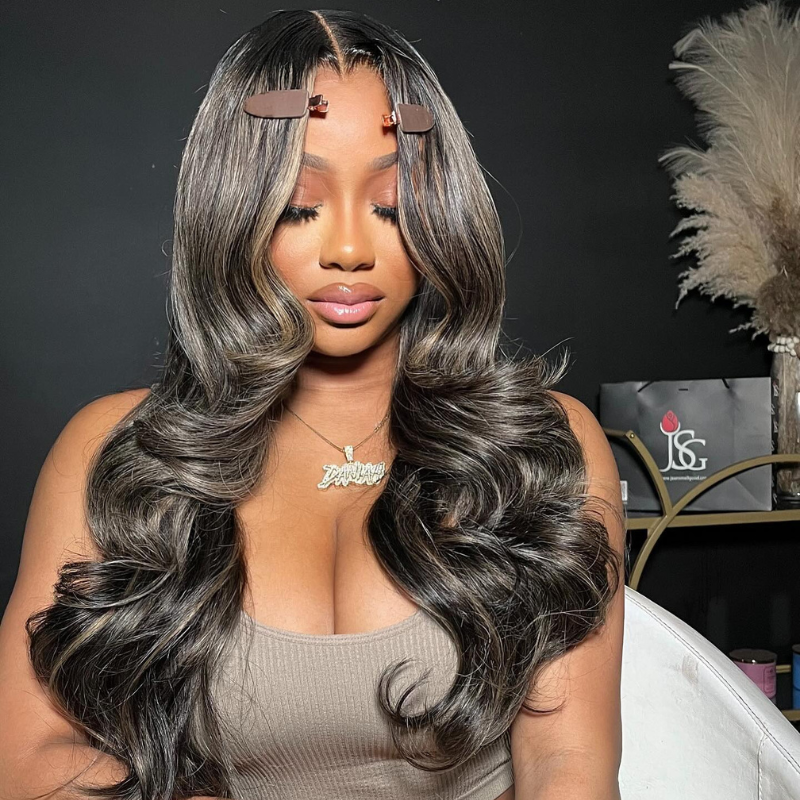 LIVIA Full Size? 5x5 HD Lace Frontal Balayage Highlight Loose Body Wave All Pre Styled Wig