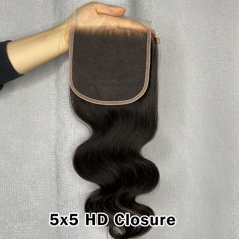 LIVIA HAIR 9 PCS 18-30 Inch Bundles With 3 PCS 5x5 HD Lace Closure Wholesale Package Deal