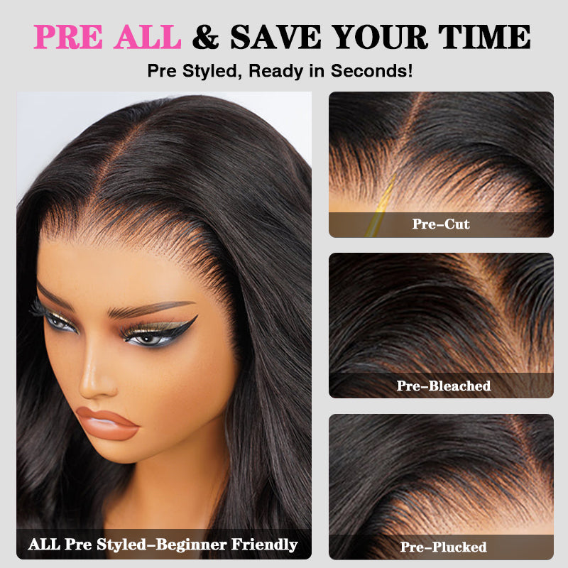 LIVIA Full Size™ Glueless 5x5 HD Lace Loose Deep Wave Wig Natural Black All Pre Styled Wig