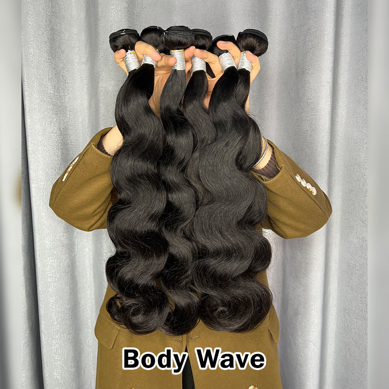 LIVIA 15 PCS 12-30 Inch All Textures Natural Black Human Virgin Hair Bundles Wholesale Package Deal