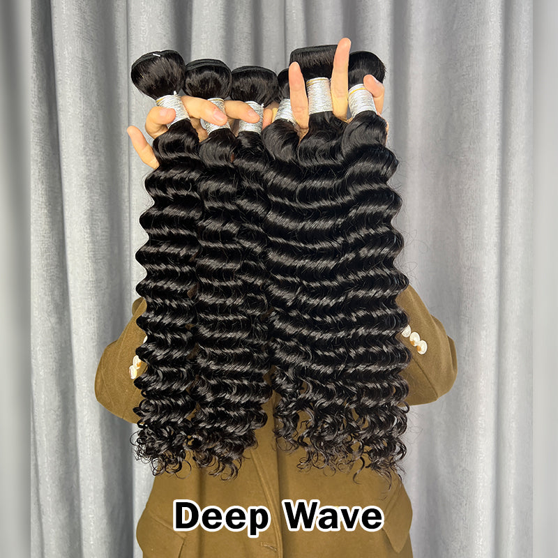 LIVIA 15 PCS Bundles Natural Black Popular Textures Human Virgin Hair Wholesale Package Deal