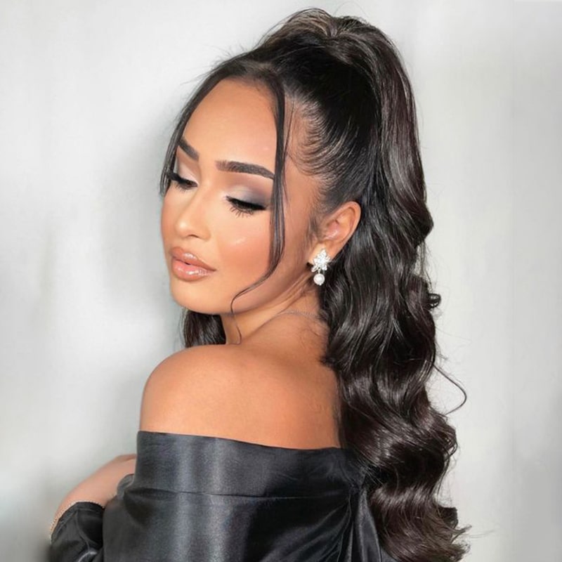 LIVIA 14-40 Inch Ponytail 100% Human Hair Extensions With Clip