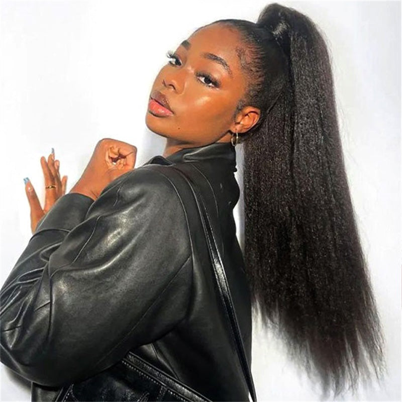 LIVIA 14-40 Inch Ponytail 100% Human Hair Extensions With Clip