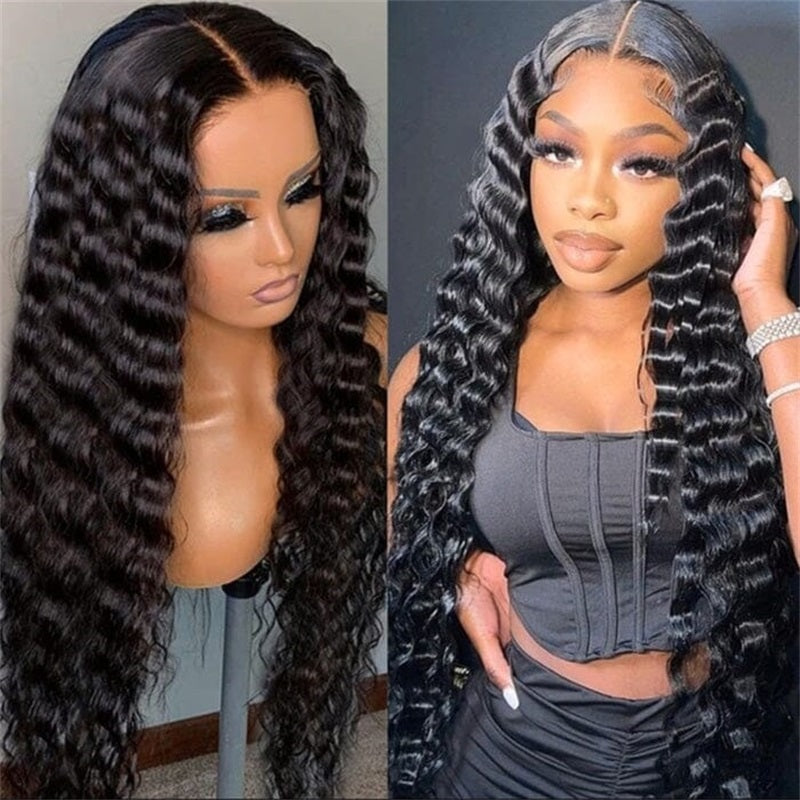 LIVIA 360 HD Lace Invisi Drawstring Wear Go Pre-Bleached Pre Cut Lace Glueless Loose Deep Wave Wig