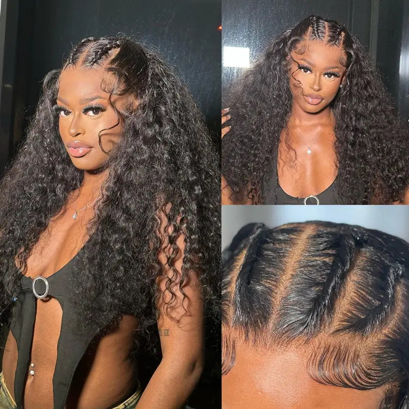 LIVIA 360 HD Lace Invisi Drawstring Wear Go Pre-Bleached Pre Cut Lace Glueless Water Wave Wig