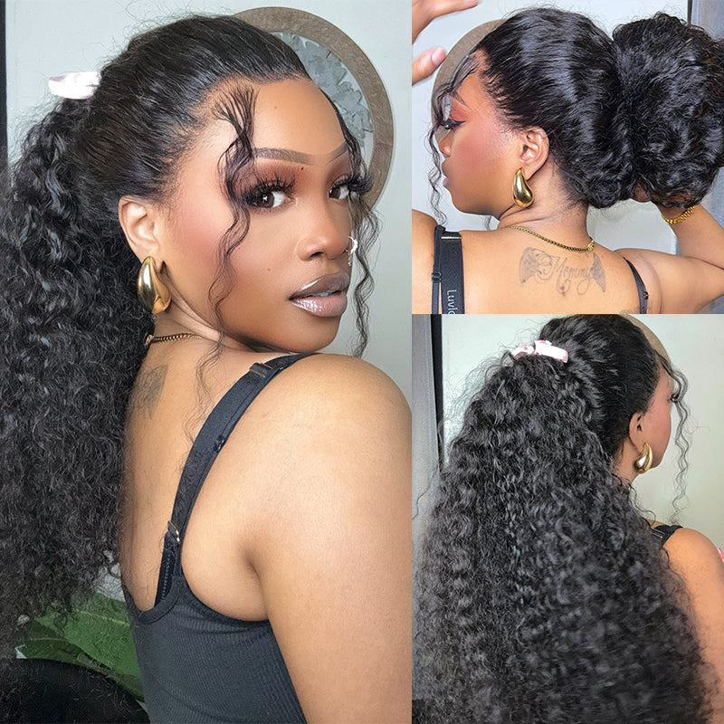 LIVIA 360 HD Lace Invisi Drawstring Wear Go Pre-Bleached Pre Cut Lace Glueless Water Wave Wig