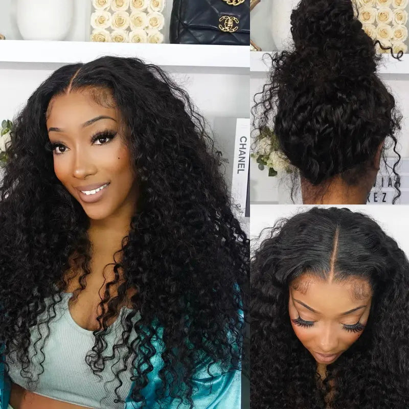 LIVIA 360 HD Lace Invisi Drawstring Wear Go Pre-Bleached Pre Cut Lace Glueless Water Wave Wig