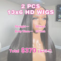 LIVIA 2 PCS 13x6 HD Lace Frontal Popular Textures All Pre Styled Natural Black Wig Wholesale Package Deal