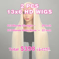 LIVIA 2 PCS 13x6 HD Lace Frontal  Straight Body Wave All Pre Styled Color Wig Wholesale Package Deal