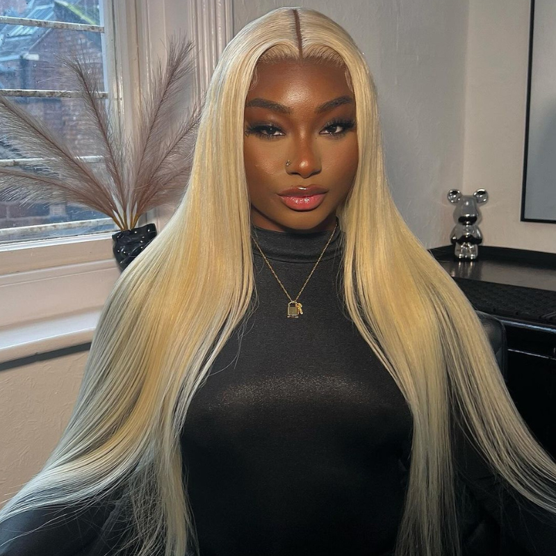 LIVIA Stragiht 613 Blonde Color Full Size? 13x6 HD Lace Frontal Human Hair Wig