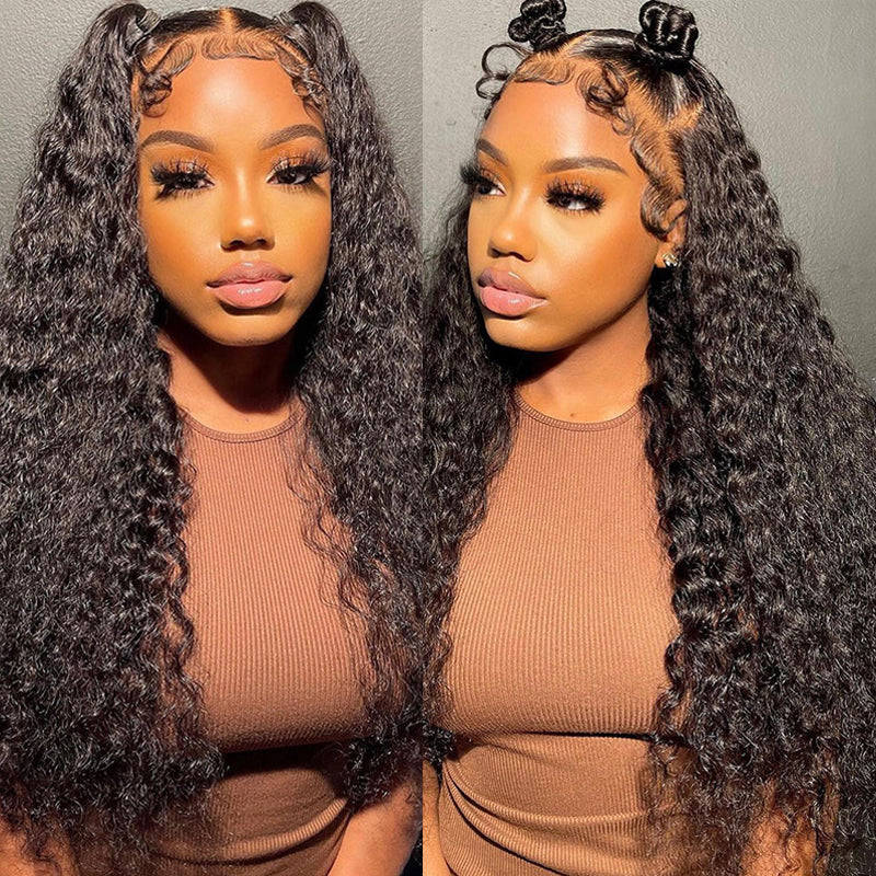 LIVIA Full Size? 13x6 HD Lace Frontal Deep Wave Natural Black Human Hair All Pre Styled Wig