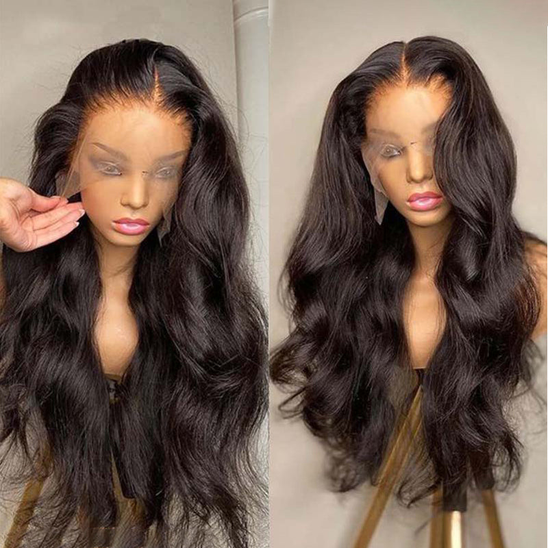 LIVIA 13x4 HD Full Lace Frontal Pre Bleached Knots Natural Black Body Wave Human Hair Wigs