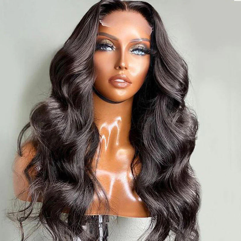 LIVIA 6x6 HD Lace Straight/Loose Body Wave Closure Natural Black Human Hair Pre Bleached Knots Wigs