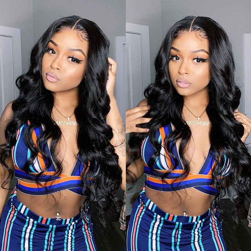 LIVIA 6x6 HD Lace Straight/Loose Body Wave Closure Natural Black Human Hair Pre Bleached Knots Wigs