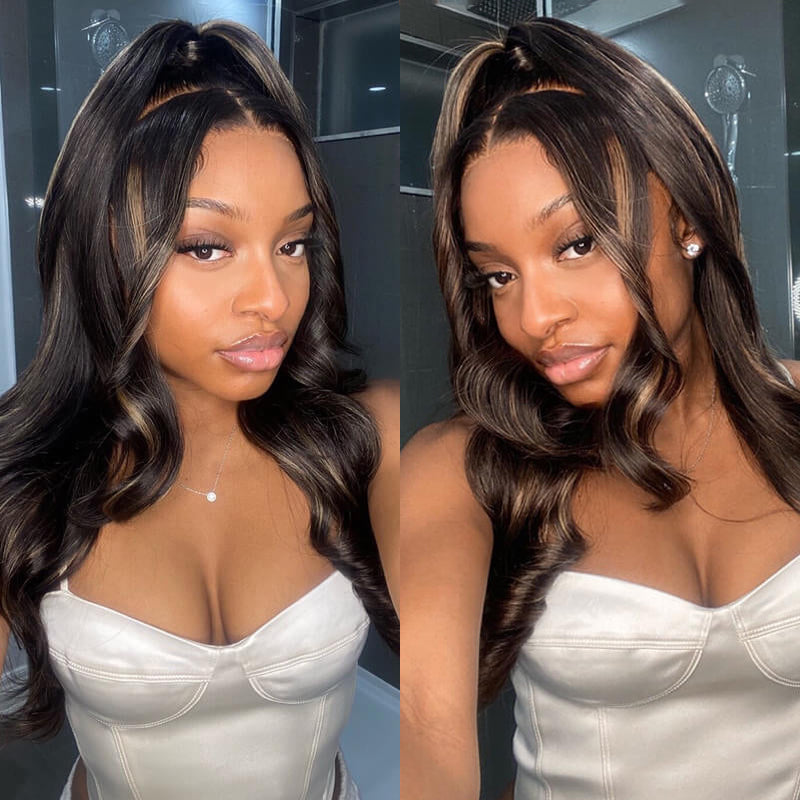 LIVIA Loose Body Wave/Straight New Highlight Gold Sand Wig 13x4 Full Lace Frontal Wigs