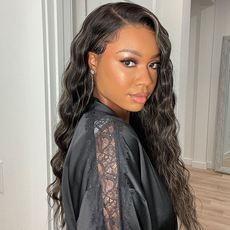 LIVIA Loose Body Wave/Straight New Highlight Gold Sand Wig 13x4 Full Lace Frontal Wigs